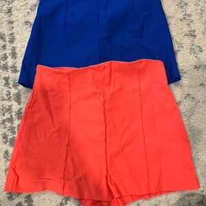 Stylish Blue and Orange Women's Shorts